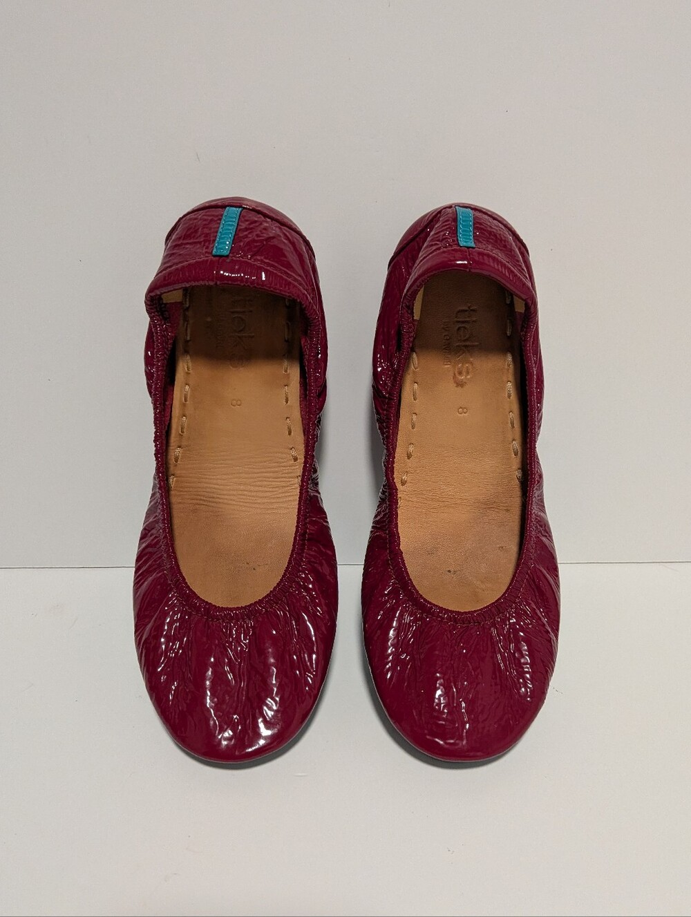 Tieks Women's ruby red patent leather Tieks foldable ballet flats